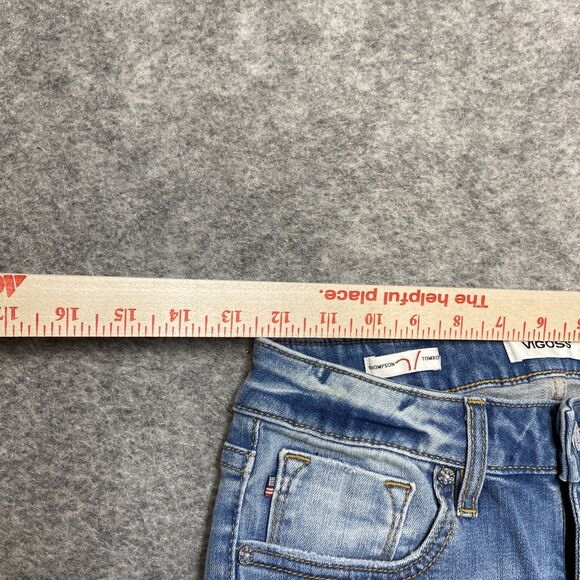 New Vigoss Distressed Thompson Tomboy Skinny Jeans Women's 25 Light Blue Faded - Picture 3 of 9